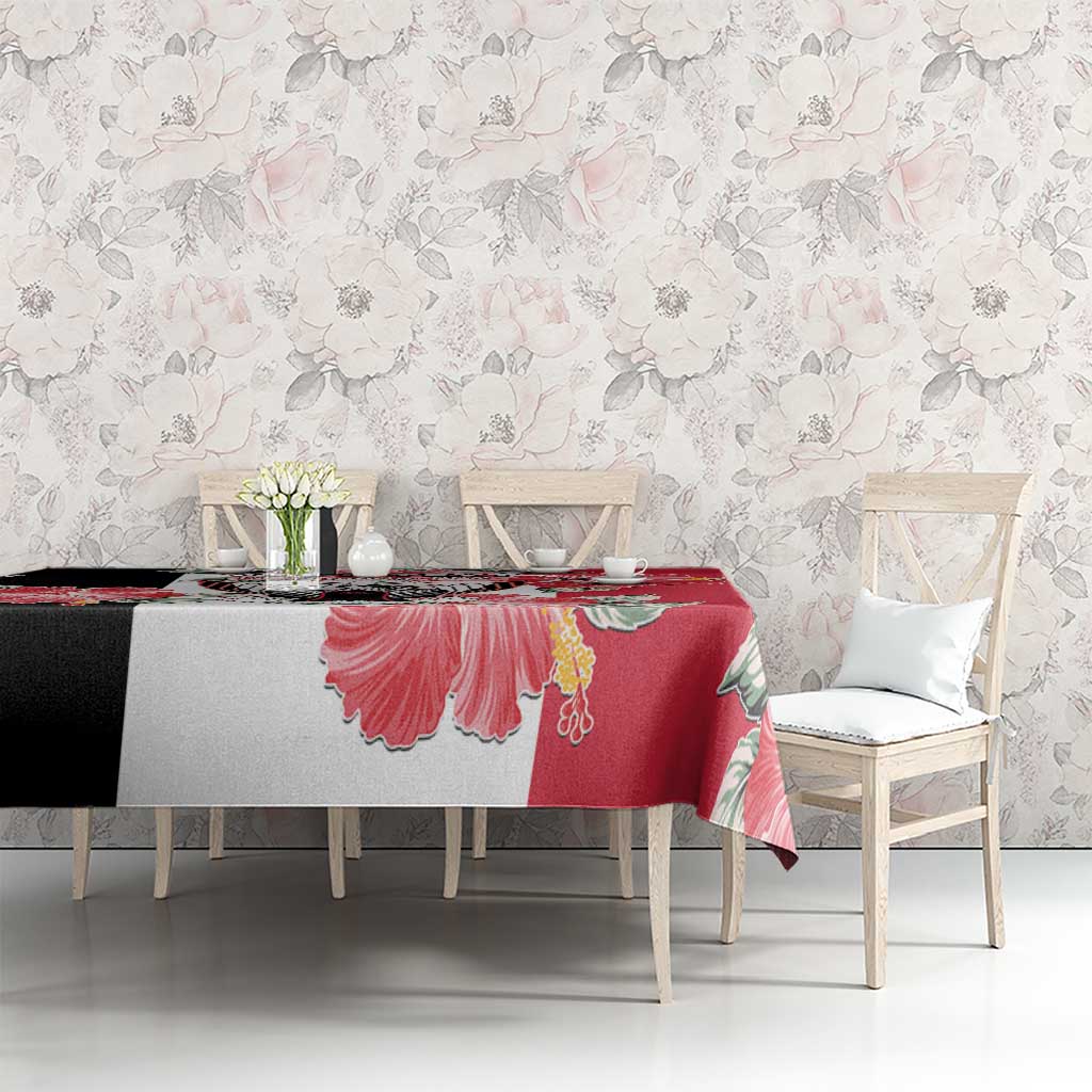 Personalised Sudan Independence Day Tablecloth Coat Of Arms Mix Hisbicus - Wonder Print Shop