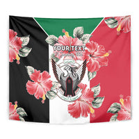 Personalised Sudan Independence Day Tapestry Coat Of Arms Mix Hisbicus - Wonder Print Shop