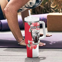 Personalised Sudan Independence Day Tumbler With Handle Coat Of Arms Mix Hisbicus - Wonder Print Shop