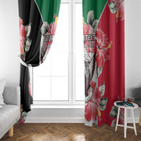 Personalised Sudan Independence Day Window Curtain Coat Of Arms Mix Hisbicus - Wonder Print Shop