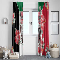 Personalised Sudan Independence Day Window Curtain Coat Of Arms Mix Hisbicus - Wonder Print Shop