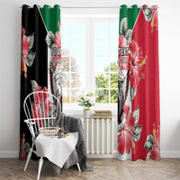 Personalised Sudan Independence Day Window Curtain Coat Of Arms Mix Hisbicus - Wonder Print Shop