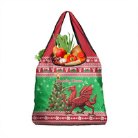 Wales Christmas Grocery Bag Welsh Dragon Nadolig Llawen