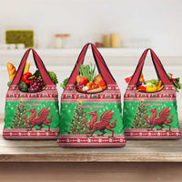 Wales Christmas Grocery Bag Welsh Dragon Nadolig Llawen