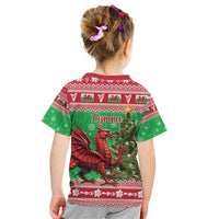 Wales Christmas Kid T Shirt Welsh Dragon Nadolig Llawen - Wonder Print Shop