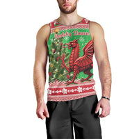 Wales Christmas Men Tank Top Welsh Dragon Nadolig Llawen - Wonder Print Shop