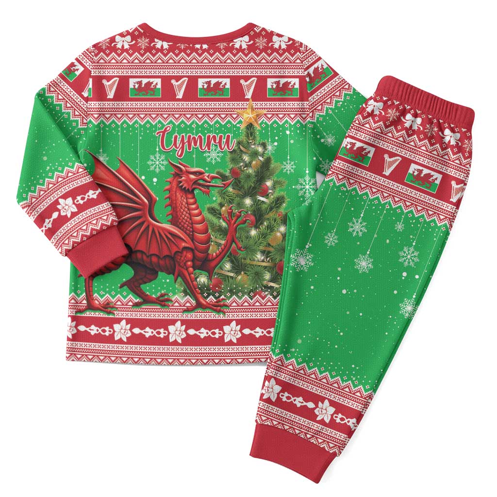 Wales Christmas Pajama Set Welsh Dragon Nadolig Llawen - Wonder Print Shop