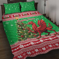 Wales Christmas Quilt Bed Set Welsh Dragon Nadolig Llawen - Wonder Print Shop