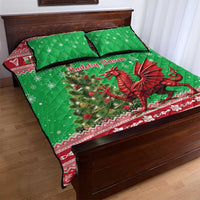 Wales Christmas Quilt Bed Set Welsh Dragon Nadolig Llawen - Wonder Print Shop