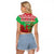 Wales Christmas Raglan Cropped T Shirt Welsh Dragon Nadolig Llawen - Wonder Print Shop