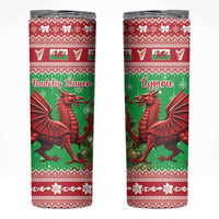 Wales Christmas Skinny Tumbler Welsh Dragon Nadolig Llawen - Wonder Print Shop