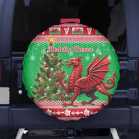 Wales Christmas Spare Tire Cover Welsh Dragon Nadolig Llawen - Wonder Print Shop