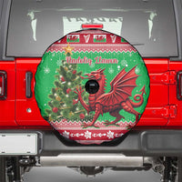 Wales Christmas Spare Tire Cover Welsh Dragon Nadolig Llawen - Wonder Print Shop