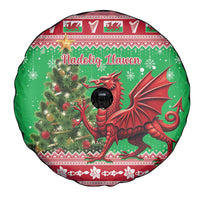 Wales Christmas Spare Tire Cover Welsh Dragon Nadolig Llawen - Wonder Print Shop