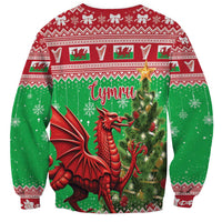 Wales Christmas Sweatshirt Welsh Dragon Nadolig Llawen - Wonder Print Shop