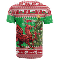 Wales Christmas T Shirt Welsh Dragon Nadolig Llawen - Wonder Print Shop