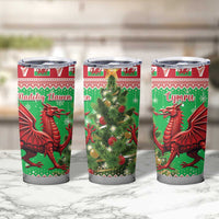 Wales Christmas Tumbler Cup Welsh Dragon Nadolig Llawen - Wonder Print Shop