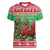 Wales Christmas Women V-Neck T-Shirt Welsh Dragon Nadolig Llawen - Wonder Print Shop