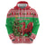 Wales Christmas Zip Hoodie Welsh Dragon Nadolig Llawen - Wonder Print Shop