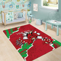 Personalised Wales Area Rug Welsh Dragon - Wonder Print Shop