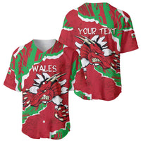 Personalised Wales Baseball Jersey Welsh Dragon - Wonder Print Shop