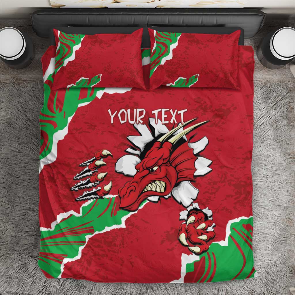 Personalised Wales Bedding Set Welsh Dragon - Wonder Print Shop