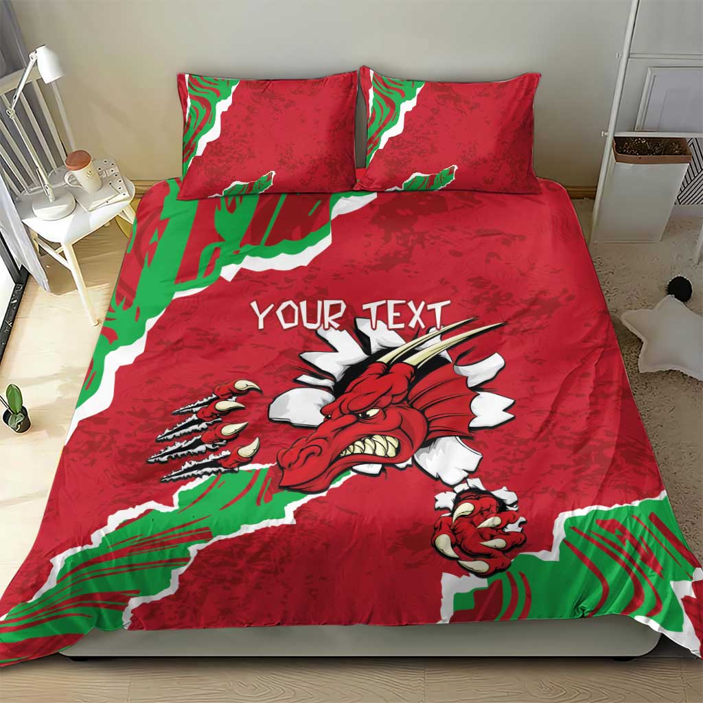 Personalised Wales Bedding Set Welsh Dragon - Wonder Print Shop
