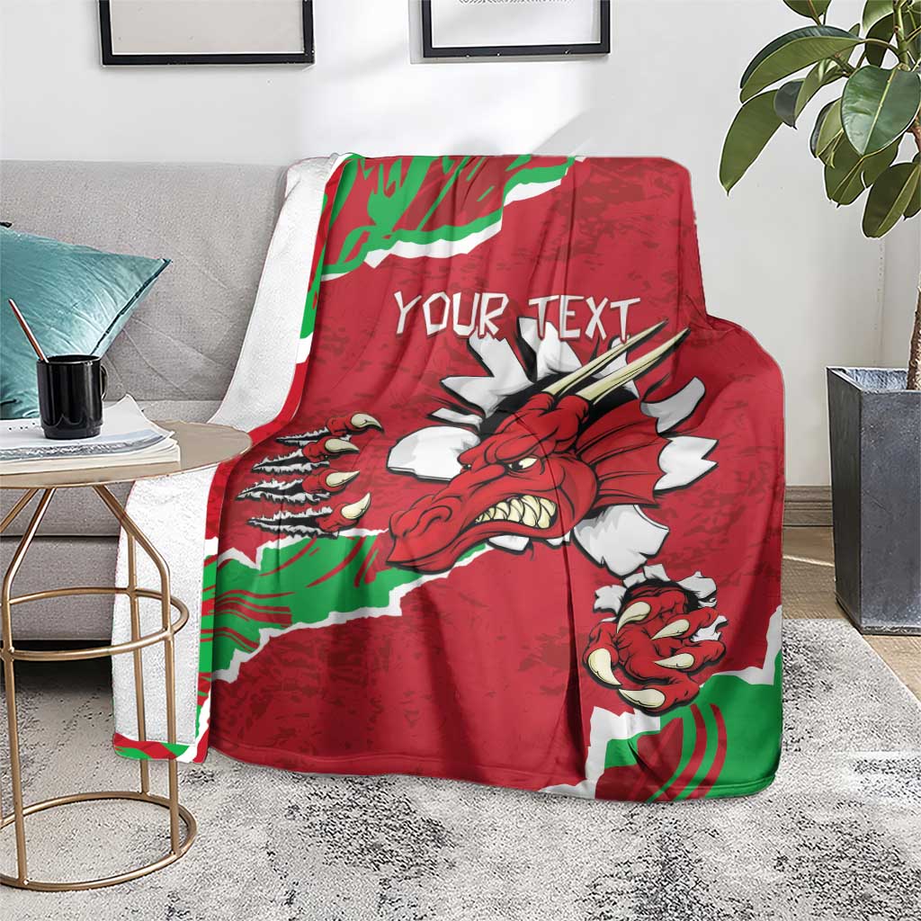 Personalised Wales Blanket Welsh Dragon