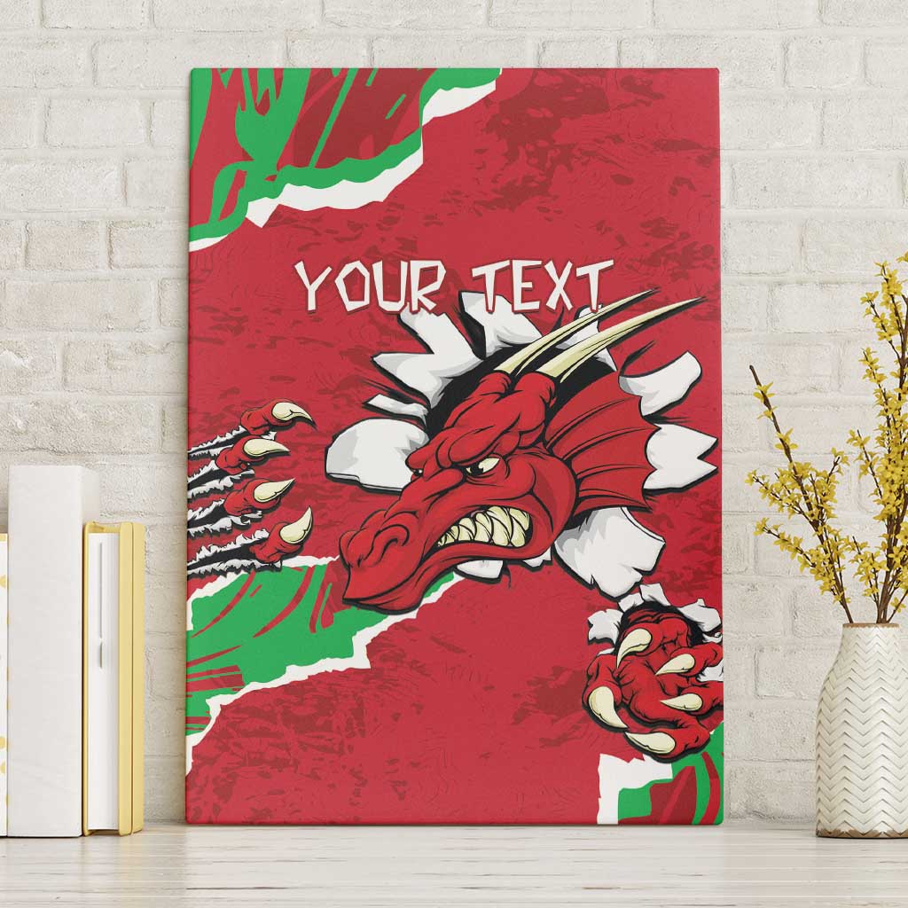 Personalised Wales Canvas Wall Art Welsh Dragon - Wonder Print Shop