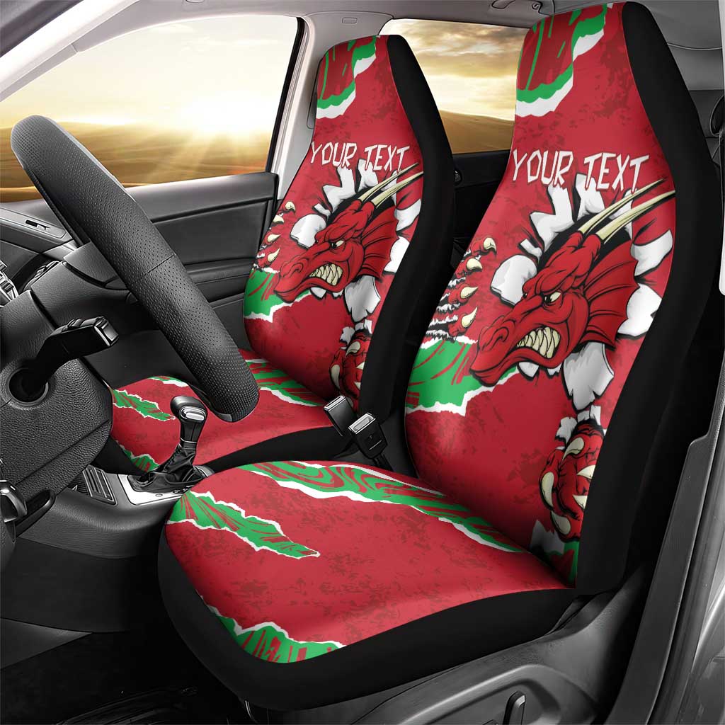 Personalised Wales Car Seat Cover Welsh Dragon - Wonder Print Shop