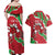 Personalised Wales Couples Matching Off Shoulder Maxi Dress and Hawaiian Shirt Welsh Dragon - Wonder Print Shop