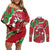 Personalised Wales Couples Matching Off Shoulder Short Dress and Long Sleeve Button Shirt Welsh Dragon - Wonder Print Shop