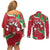 Personalised Wales Couples Matching Off Shoulder Short Dress and Long Sleeve Button Shirt Welsh Dragon - Wonder Print Shop