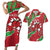 Personalised Wales Couples Matching Short Sleeve Bodycon Dress and Hawaiian Shirt Welsh Dragon - Wonder Print Shop