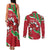 Personalised Wales Couples Matching Tank Maxi Dress and Long Sleeve Button Shirt Welsh Dragon - Wonder Print Shop