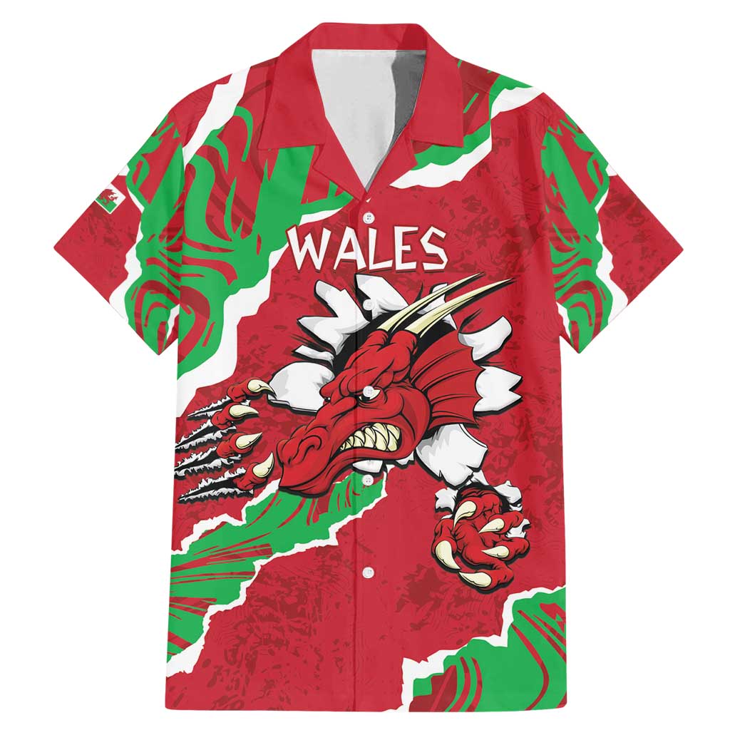 Personalised Wales Family Matching Mermaid Dress and Hawaiian Shirt Welsh Dragon - Wonder Print Shop