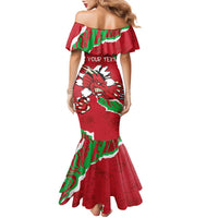 Personalised Wales Family Matching Mermaid Dress and Hawaiian Shirt Welsh Dragon - Wonder Print Shop