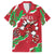 Personalised Wales Family Matching Off The Shoulder Long Sleeve Dress and Hawaiian Shirt Welsh Dragon - Wonder Print Shop