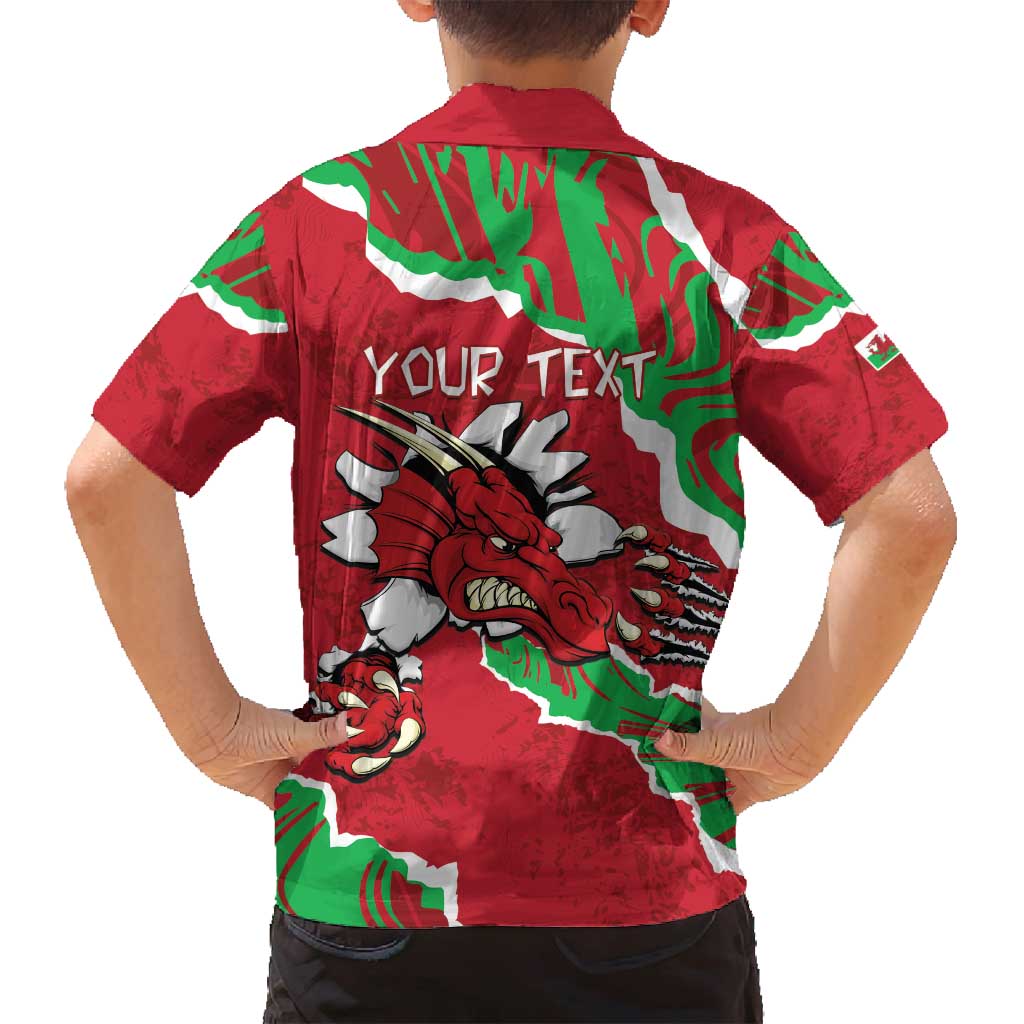 Personalised Wales Family Matching Off Shoulder Maxi Dress and Hawaiian Shirt Welsh Dragon - Wonder Print Shop
