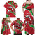 Personalised Wales Family Matching Off Shoulder Maxi Dress and Hawaiian Shirt Welsh Dragon - Wonder Print Shop