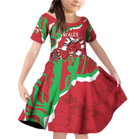Personalised Wales Family Matching Off Shoulder Short Dress and Hawaiian Shirt Welsh Dragon - Wonder Print Shop