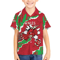 Personalised Wales Family Matching Off Shoulder Short Dress and Hawaiian Shirt Welsh Dragon - Wonder Print Shop