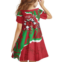 Personalised Wales Family Matching Summer Maxi Dress and Hawaiian Shirt Welsh Dragon - Wonder Print Shop