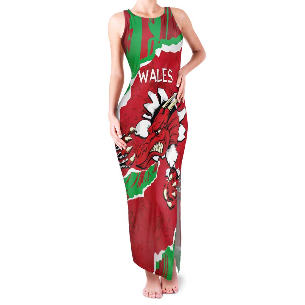 Personalised Wales Family Matching Tank Maxi Dress and Hawaiian Shirt Welsh Dragon - Wonder Print Shop