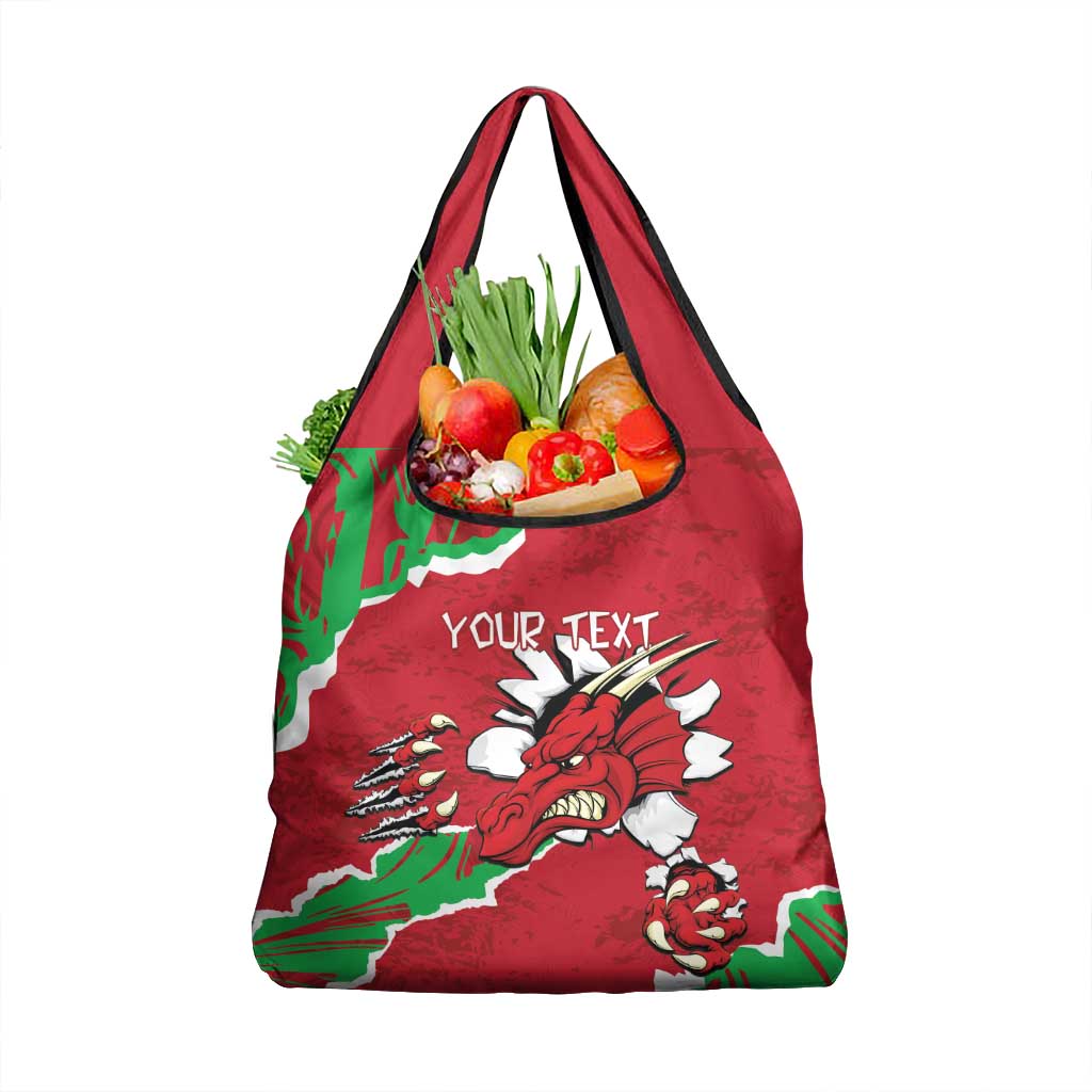 Personalised Wales Grocery Bag Welsh Dragon