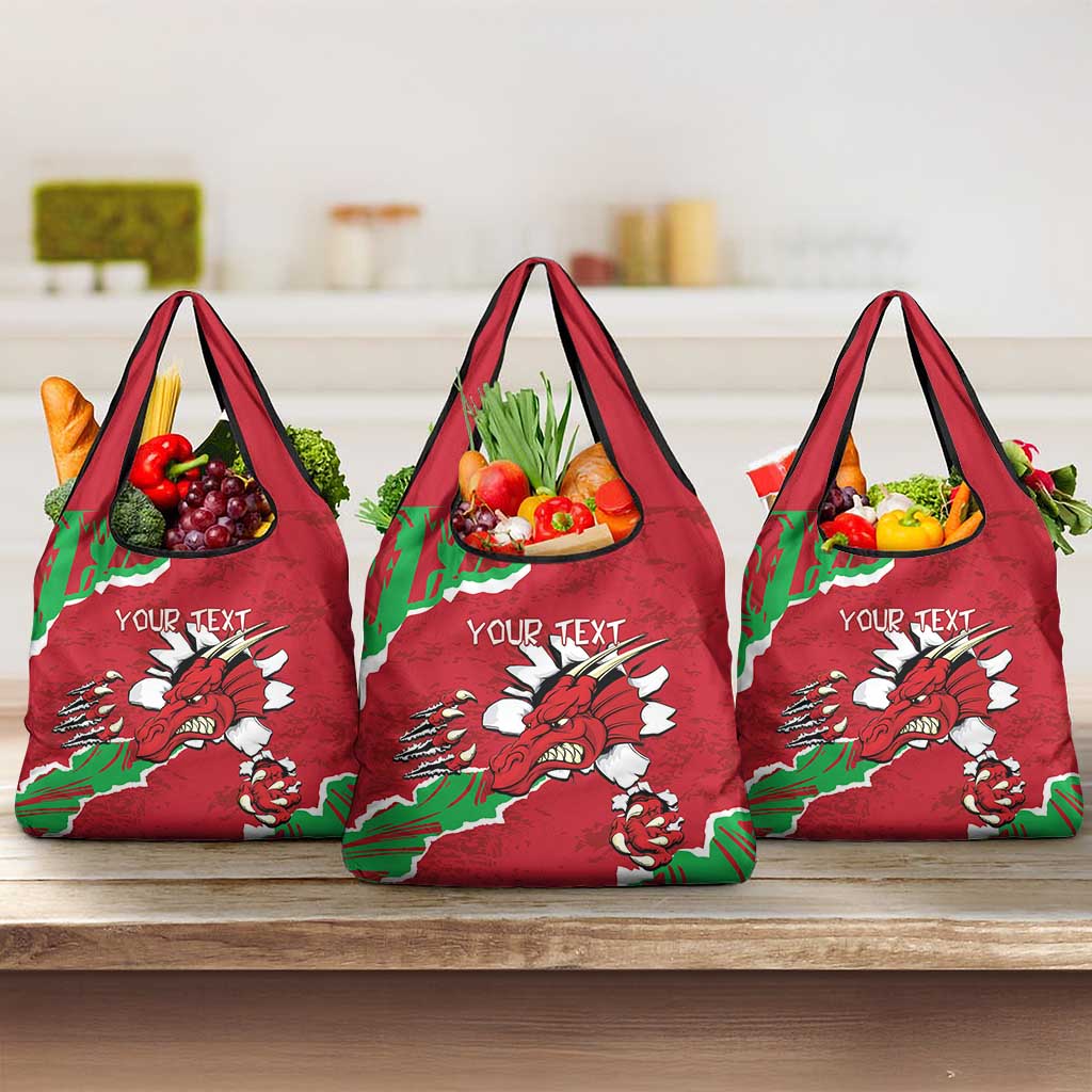 Personalised Wales Grocery Bag Welsh Dragon