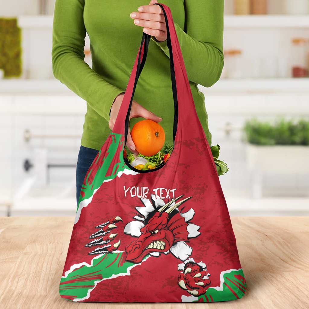 Personalised Wales Grocery Bag Welsh Dragon