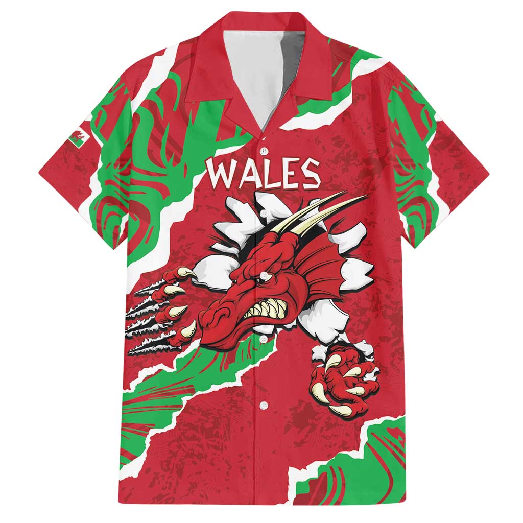 Personalised Wales Hawaiian Shirt Welsh Dragon - Wonder Print Shop