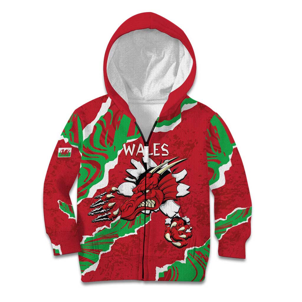 Personalised Wales Kid Hoodie Welsh Dragon - Wonder Print Shop