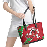 Personalised Wales Leather Tote Bag Welsh Dragon - Wonder Print Shop